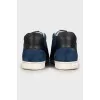 Men's blue suede sneakers