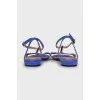 Blue suede sandals
