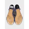 Blue suede sandals