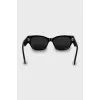 Sunglasses with branded temples