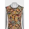 Sleeveless dress with print