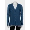 Semi-sheer buttoned cardigan