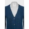 Semi-sheer buttoned cardigan