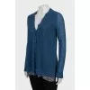Semi-sheer buttoned cardigan