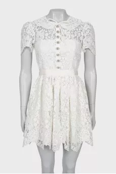 White dress with lace