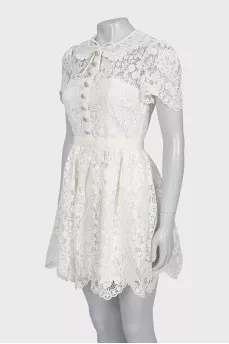 White dress with lace
