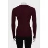Red cardigan with buttons