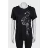 Black T-shirt with sequins