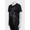 Black T-shirt with sequins