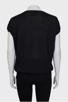 Black blouse with sequins