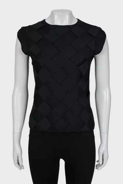 Black straight cut top