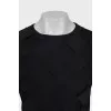 Black straight cut top