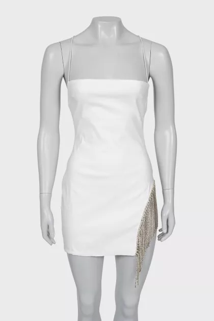 Mini dress decorated with crystals