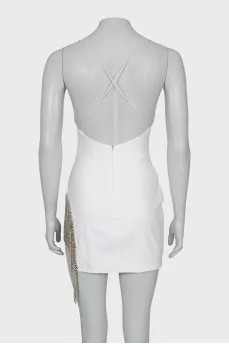 Mini dress decorated with crystals