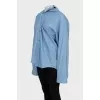 Oversized shirt with asymmetric collar