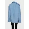 Oversized shirt with asymmetric collar