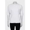 Fitted blouse with zipper