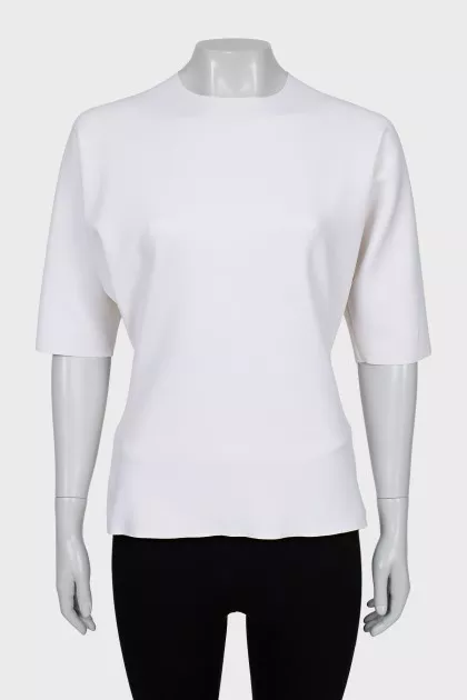 Fitted blouse with zipper