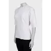 Fitted blouse with zipper