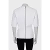Fitted blouse with zipper