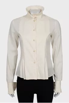 High collar blouse