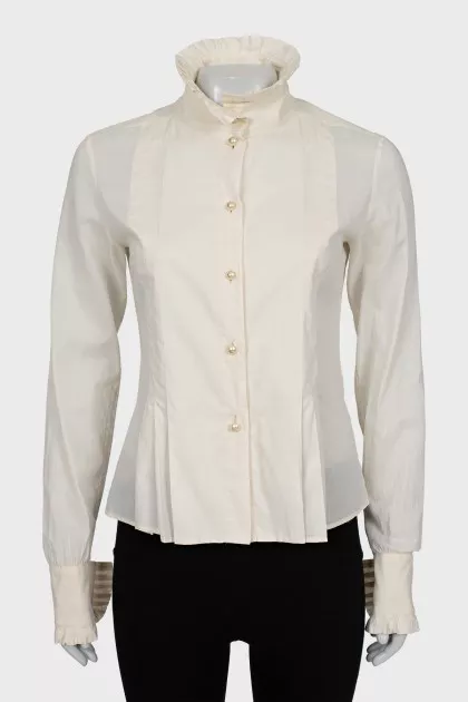 High collar blouse