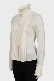 High collar blouse