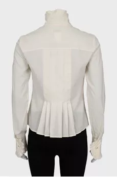 High collar blouse