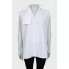 Blouse with asymmetric collar
