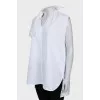 Blouse with asymmetric collar