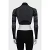 Grey fitted sports top