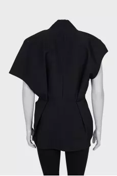 Vest decorated with a silk bow