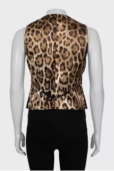 Animal print vest