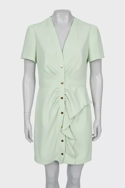 Dress with asymmetrical ruffles