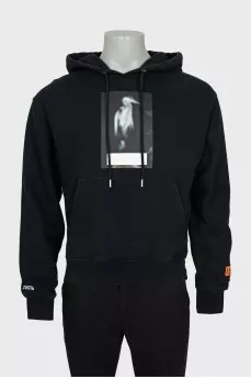 Men's hoodie with branded embroidery