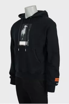 Men's hoodie with branded embroidery