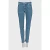 Light blue mid-rise jeans