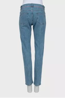 Light blue mid-rise jeans