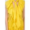 Blouse with strokes with tag