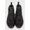 Men's black sneakers B23