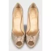 Textile shoes with drapery