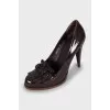 Brown leather shoes