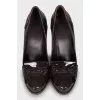Brown leather shoes