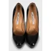 Patent leather black shoes