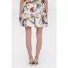 Mini skirt in an abstract print with a tag