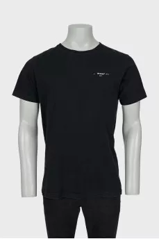Men's black t-shirt with back print