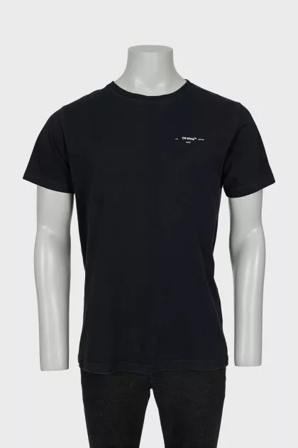 Men's black t-shirt with back print