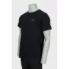 Men's black t-shirt with back print