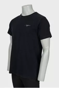 Men's black t-shirt with back print