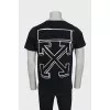 Men's black t-shirt with back print